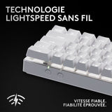 Clavier gamer - Sans fil - Logitech G - G Pro X 60 - Lightspeed - Blanc