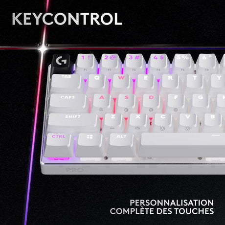 Clavier gamer - Sans fil - Logitech G - G Pro X 60 - Lightspeed - Blanc