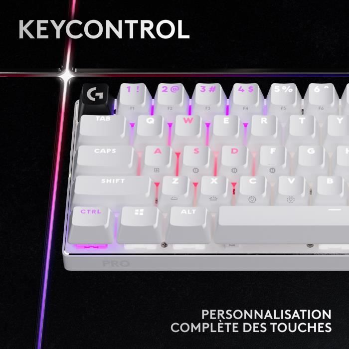 Clavier gamer - Sans fil - Logitech G - G Pro X 60 - Lightspeed - Blanc