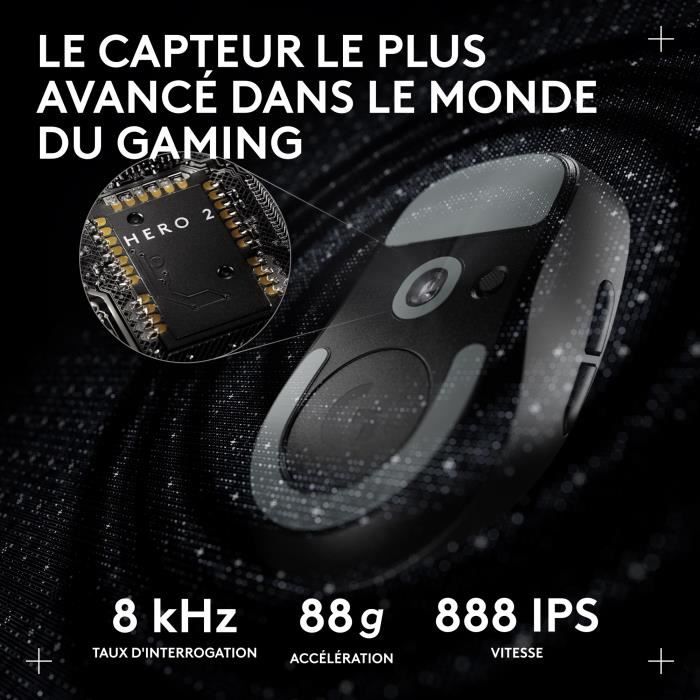 Souris gamer - sans fil - Logitech - G Pro X Superlight 2 DEX - Noir
