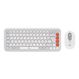 Ensemble Clavier Souris - Sans fil - Logitech - Pop Icon - AZERTY - Blanc
