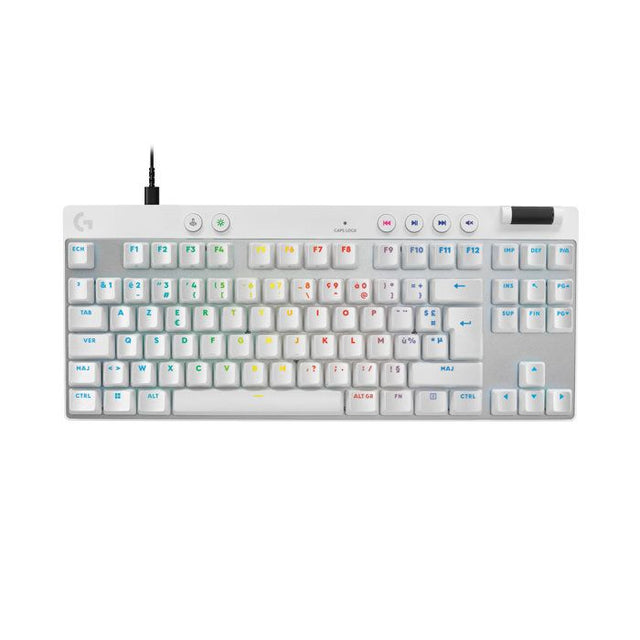 Clavier gamer - Filaire - Logitech G - Pro X TKL Rapid - AZERTY - Blanc