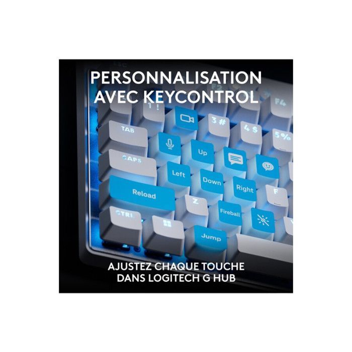 Clavier gamer - Filaire - Logitech G - Pro X TKL Rapid - AZERTY - Blanc