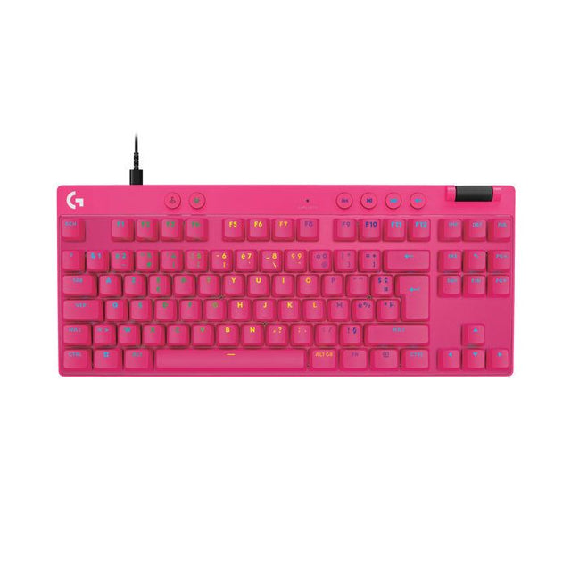 Clavier gamer - Filaire - Logitech G - Pro X TKL Rapid - AZERTY - Rose
