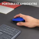 Souris sans fil Logitech Cordless Laser M171 (Noir/Bleu)