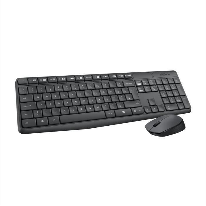 Keyboard mouse set - Wireless - Logitech - MK235 - AZERTY