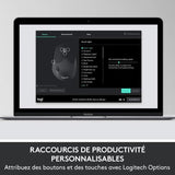 Ensemble Clavier Souris - Sans fil - Logitech - MK850 - AZERTY - Noir