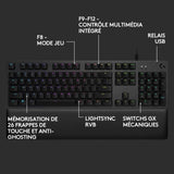 Clavier gamer - Filaire - Logitech G - G513 - AZERTY - Mécanique - RGB - Noir