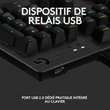 Clavier gamer - Filaire - Logitech G - G513 - AZERTY - Mécanique - RGB - Noir
