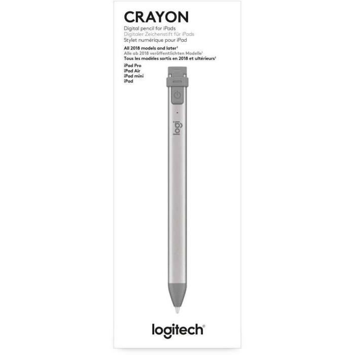 Stylet NumÈrique Polyvalent - LOGITECH - Pour iPad (tous les modeles 2018 et versions ultÈrieures) - Gris