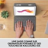 Clavier pour tablette Logitech Etui clavier sans fil Azerty Combo Touch pour iPad 9eme gÈnÈration, 8eme gÈnÈration et 7eme gÈnÈratio