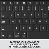 Clavier pour tablette Logitech Etui clavier sans fil Azerty Combo Touch pour iPad 9eme gÈnÈration, 8eme gÈnÈration et 7eme gÈnÈratio