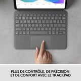 Clavier Folio Touch - LOGITECH - 1re, 2e, 3e et 4e gÈnÈrations -Gris