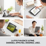 Clavier Folio Touch - LOGITECH - 1re, 2e, 3e et 4e gÈnÈrations -Gris