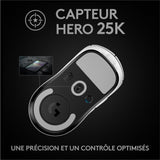 Souris gamer - Sans fil - Logitech G - G Pro X Superlight - Blanc