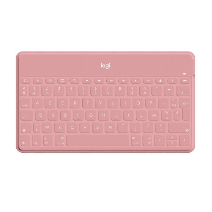 Clavier - Sans fil - Logitech - Keys to Go - 180g - AZERTY - Rose