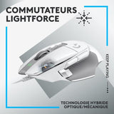 Souris gamer - Filaire - Logitech G - G502 X - Blanc