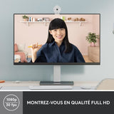 Webcam - Full HD 1080p - Logitech - Brio 300 - Microphone intégré - Blanc
