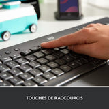 Clavier - Sans fil - Logitech - Signature K650 - AZERTY - Ergonomique avec repose-poignets - Graphite
