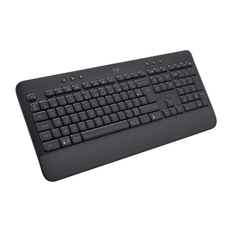 Clavier - Sans fil - Logitech - Signature K650 - AZERTY - Ergonomique avec repose-poignets - Graphite