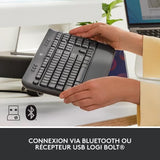 Clavier - Sans fil - Logitech - Signature K650 - AZERTY - Ergonomique avec repose-poignets - Graphite