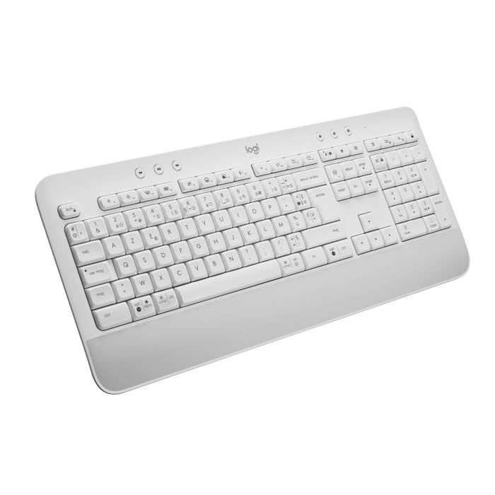 Logitech Signature Keyboard K650, Full-Size Ergonomic Wireless Keyboard with Wrist Rest - White