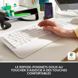 Clavier Logitech Signature K650, Clavier sans fil Ergonomique Entier avec Repose-Poignets - Blanc