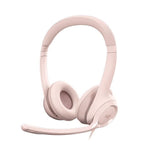 Casque - Filaire - Logitech - H390 - StÈrÈo, Microphone intÈgrÈ, Antibruit - Rose