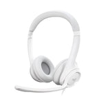 Casque - Filaire - Logitech - H390 - StÈrÈo, Microphone intÈgrÈ, Antibruit - Blanc