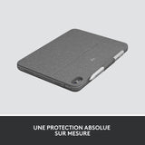 Etui clavier - Logitech - Combo Touch - AZERTY -  Pour iPad (10e génération) - Gris