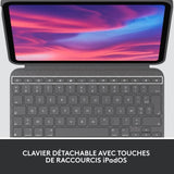 Etui clavier - Logitech - Combo Touch - AZERTY -  Pour iPad (10e génération) - Gris