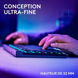 Clavier gamer - Sans fil - Logitech G  - G515 Lightspeed TKL - Switch GL LinÈaire - AZERTY - Noir