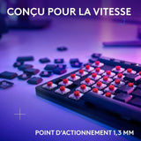 Clavier gamer - Sans fil - Logitech G  - G515 Lightspeed TKL - Switch GL LinÈaire - AZERTY - Noir