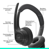 Casque - Sans fil - Logitech - Zone 300 - Bluetooth - Anti-parasite - Noir