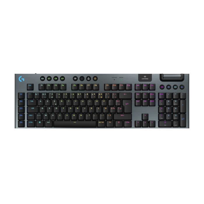 Clavier gamer - Sans fil - Logitech G - G915 X - AZERTY - Switch clicky - Noir