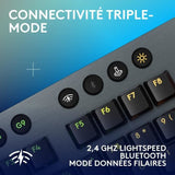 Clavier gamer - Sans fil - Logitech G - G915 X - AZERTY - Mécanique - Noir