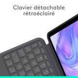 Etui clavier - Logitech - Combo Touch - AZERTY - Pour iPad Pro 11 pouces (M4 et M5)(2024 et 2025) - Graphite
