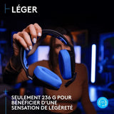 Casque gamer - Sans fil - Logitech G - G535 Lightspeed - PS5, PS4, PC, MAC - Noir/Bleu