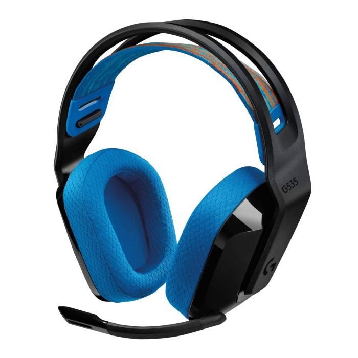 Casque gamer - Sans fil - Logitech G - G535 Lightspeed - PS5, PS4, PC, MAC - Noir/Bleu