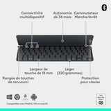 Clavier pour tablette Logitech KEYS-TO-GO 2, CLAVIER BLUETOOTH UNIVERSEL - Graphite