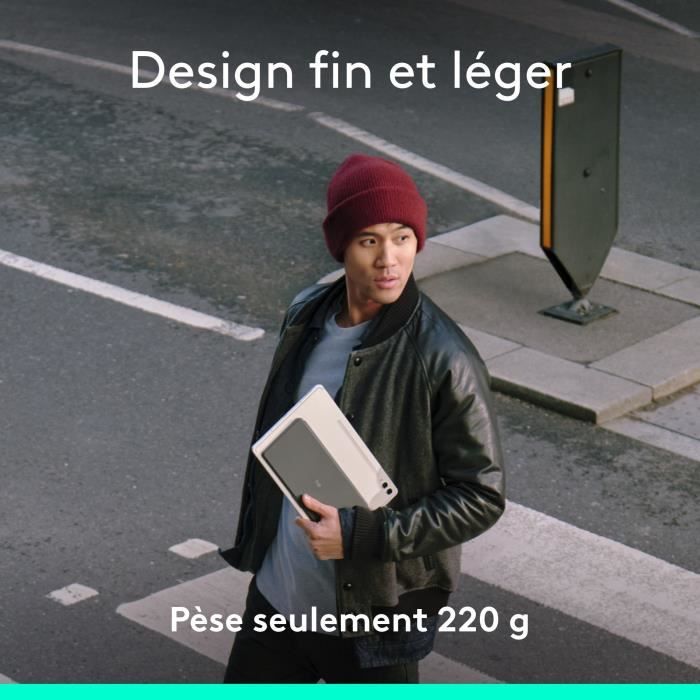 Etui clavier - Logitech - Keys to go 2- AZERTY - Universel - Graphite