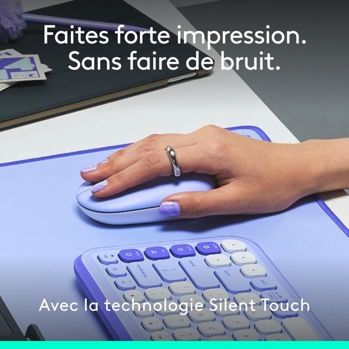 Souris - Sans fil - Logitech - Pop Mouse - Lilas