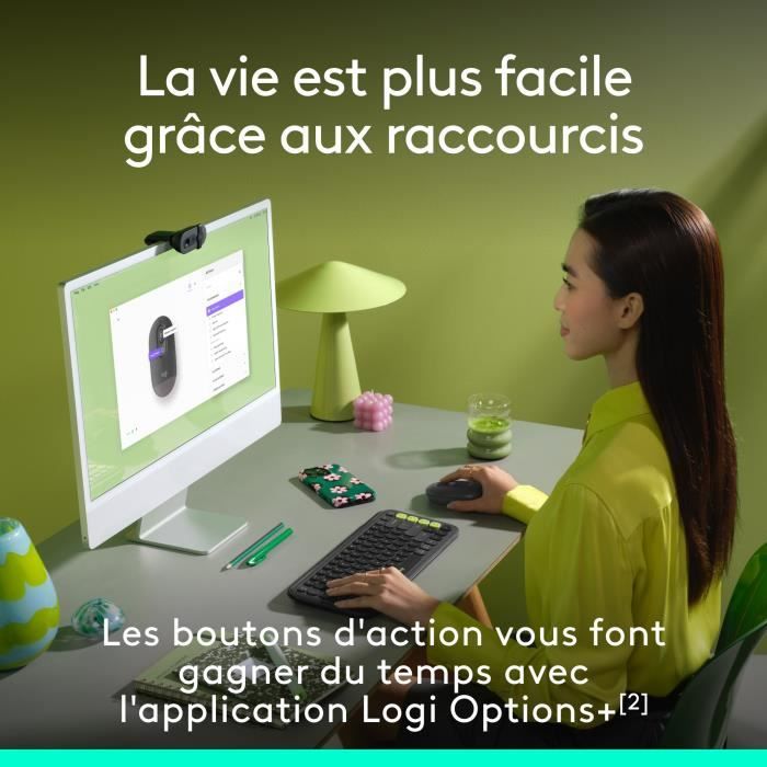 Souris - Sans fil - Logitech - Pop Mouse - Graphite