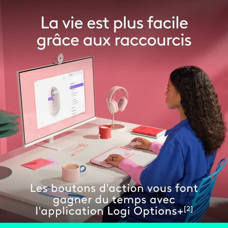 Souris - Sans fil - Logitech - Pop Mouse - Rose