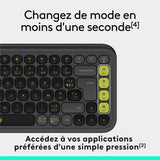 Clavier - Sans fil - Logitech - Pop Icon Keys -  AZERTY - Graphite