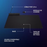 Tapis de souris gamer - Logitech G - Powerplay 2 - Systeme de charge sans fil  - Noir