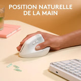 Souris - Sans Fil - Logitech - Lift Ergonomique Verticale - Blanc - Droitier - Pour Mac