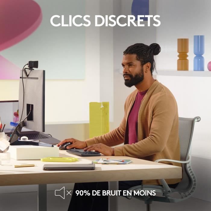 Souris - Sans fil - Logitech - MX Master 3S - Gris Sideral - Pour Mac