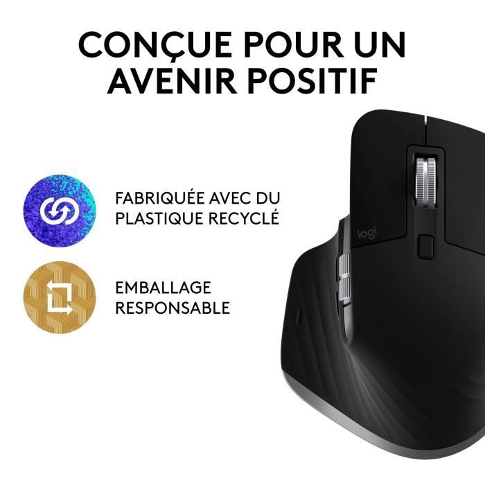 Souris - Sans fil - Logitech - MX Master 3S - Gris Sideral - Pour Mac