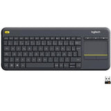 Clavier TV - Sans fil - Logitech - K400 Plus - AZERTY - Pavé tactile - Noir